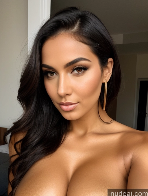 related ai porn images free for Miss Universe Model Busty Perfect Boobs Beautiful Perfect Body 18 Shocked Black Hair Bobcut Front View Bodypaint Cleavage Gold Jewelry