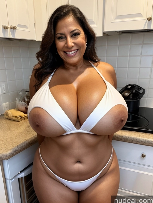 related ai porn images free for One Busty Huge Boobs Thick Tanned Skin Front View Microkini Thong Laughing 70s Brazilian Maid