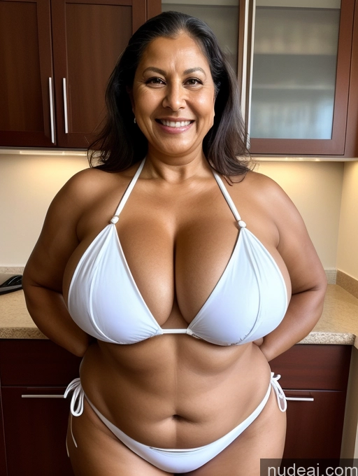 related ai porn images free for One Busty Huge Boobs Thick Tanned Skin Front View Microkini Thong Laughing 70s Brazilian Maid