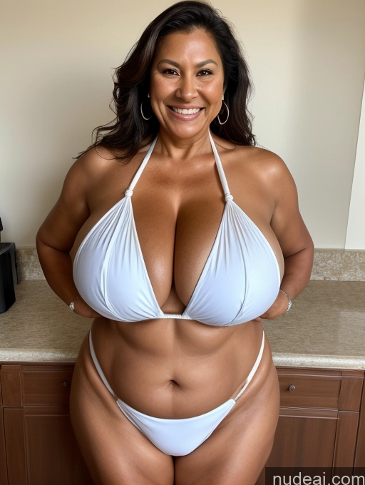 related ai porn images free for One Busty Huge Boobs Thick Tanned Skin Front View Microkini Thong Laughing 60s Native American Maid