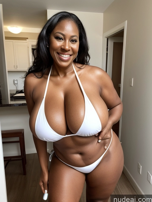 related ai porn images free for One Busty Huge Boobs Thick Tanned Skin Front View Microkini Thong Laughing 60s Maid Nigerian