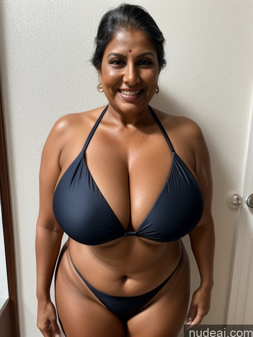 related ai porn images free for One Busty Huge Boobs Thick Tanned Skin Laughing Front View Microkini Thong 60s Maid Indian