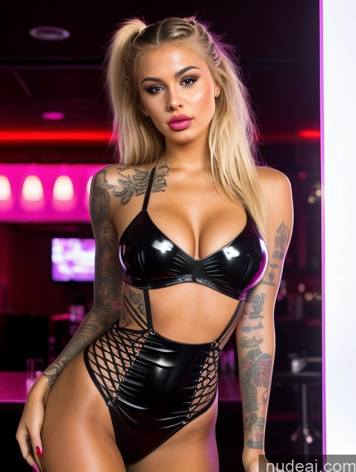 related ai porn images free for Perfect Boobs Beautiful Lipstick Abs Tattoos Perfect Body Tanned Skin 18 Pouting Lips Blonde Ponytail Dress Latex Cleavage Strip Club Sorority