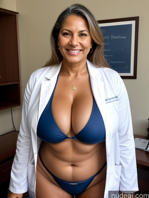 related ai porn images free for One Busty Huge Boobs Tanned Skin Laughing Front View Microkini Thong Thick Brazilian Lab Coat Professor 70s