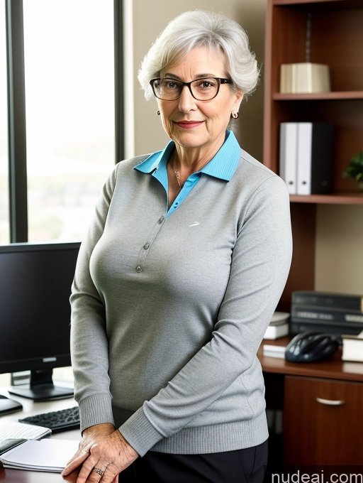 related ai porn images free for 80s Czech Professor Detailed Golf Stylish Casual Office Serious Glasses Busty Short