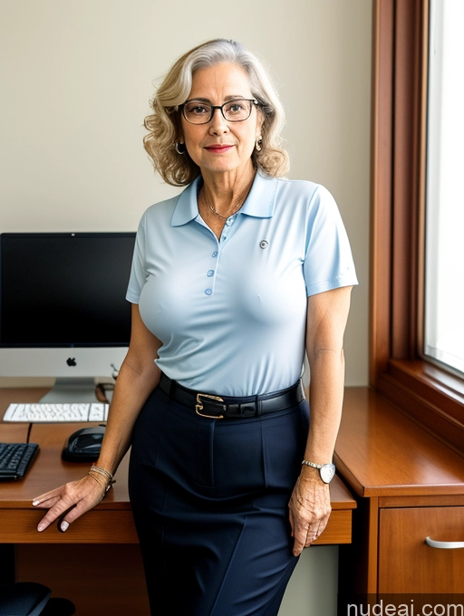 related ai porn images free for 80s Czech Professor Detailed Golf Stylish Casual Office Serious Glasses Busty Short