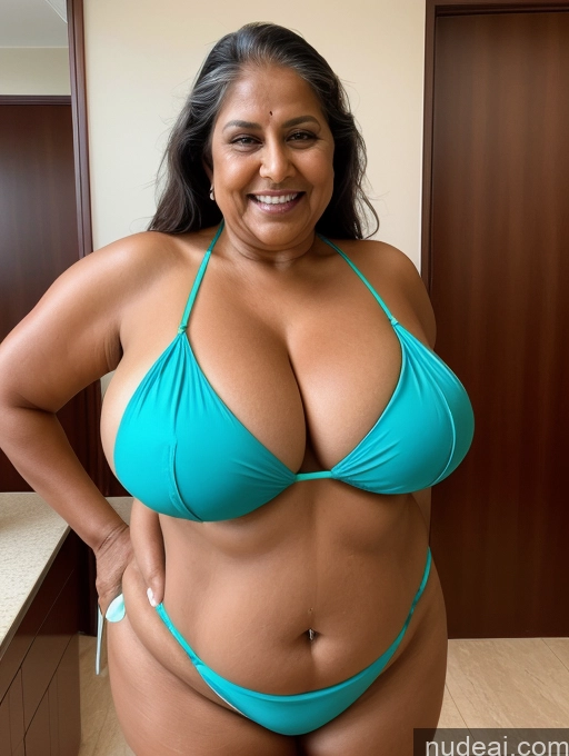 related ai porn images free for One Busty Huge Boobs Tanned Skin Front View Microkini Thong Laughing Thick 70s Indian Maid