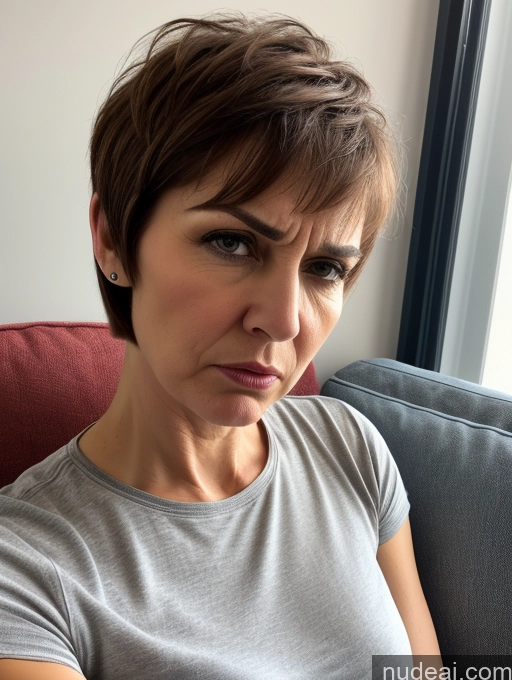 related ai porn images free for Czech Short Shirt Jeans Detailed Thick Couch 60s Angry Serious Short Hair