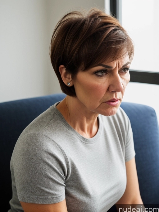 related ai porn images free for Czech Short Shirt Jeans Detailed Thick Couch 60s Angry Serious Short Hair
