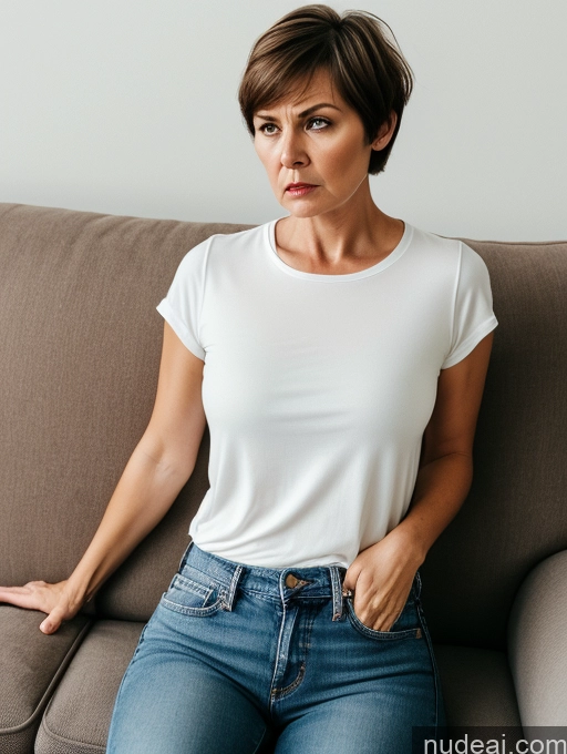 related ai porn images free for Czech Short Shirt Jeans Detailed Thick Couch 60s Angry Serious Short Hair Two Plank