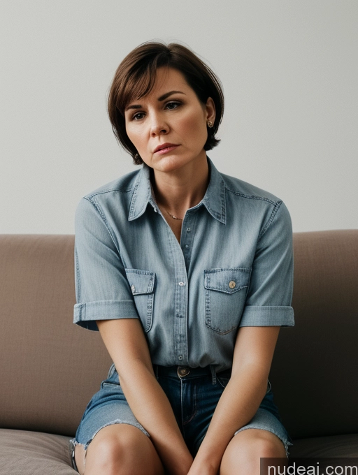 related ai porn images free for Czech Short Shirt Jeans Detailed Thick Couch 60s Angry Serious Short Hair Two Close-up View