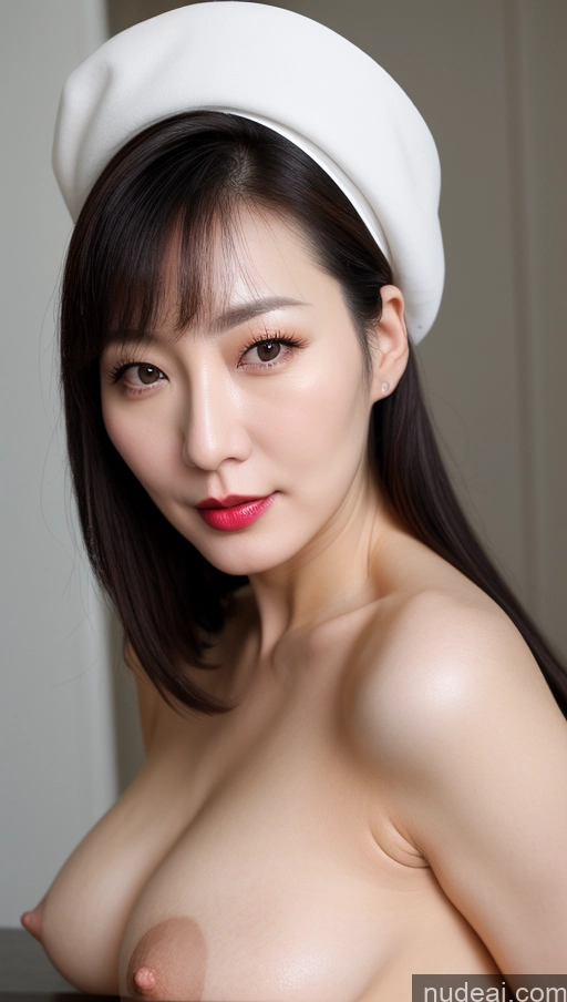 related ai porn images free for Woman One Perfect Boobs Beautiful Lipstick Fairer Skin Korean Close-up View 40s Black Hair