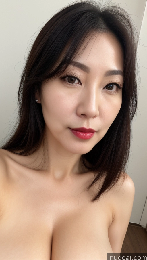 related ai porn images free for Woman One Perfect Boobs Beautiful Lipstick Fairer Skin Korean Close-up View 40s Black Hair