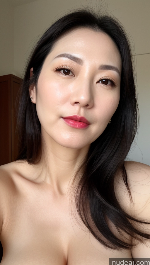 related ai porn images free for Woman One Perfect Boobs Beautiful Lipstick Fairer Skin Korean Close-up View 40s Black Hair