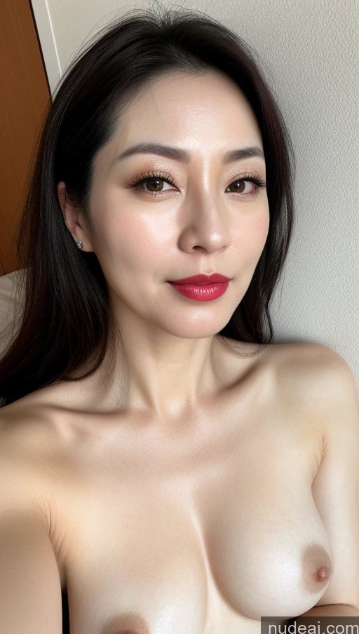 related ai porn images free for Woman One Beautiful Lipstick Fairer Skin Korean Close-up View 40s Black Hair Small Tits
