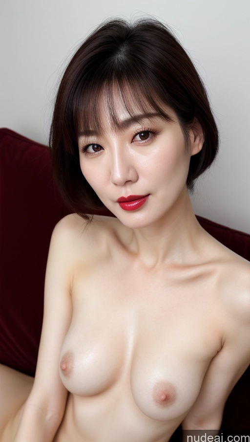 related ai porn images free for Woman One Beautiful Lipstick Fairer Skin Korean Close-up View 40s Black Hair Small Tits
