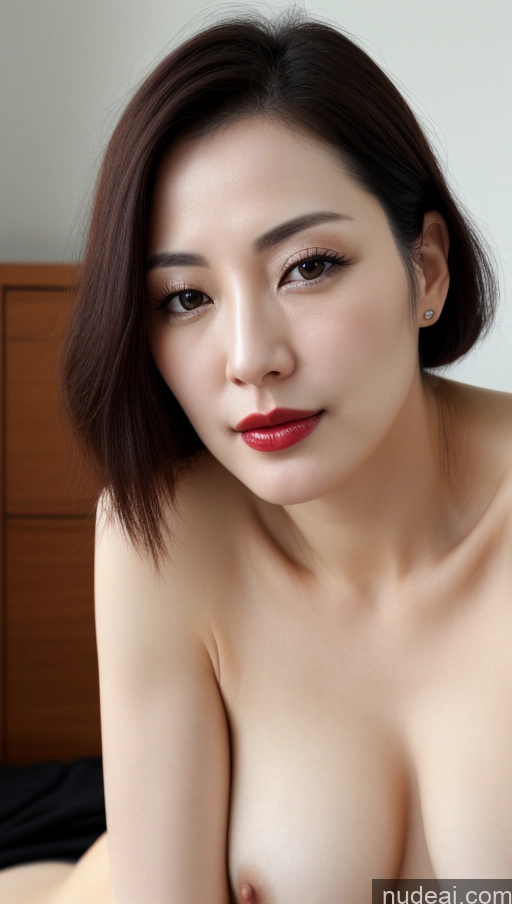 related ai porn images free for Woman One Beautiful Lipstick Fairer Skin Korean Close-up View 40s Black Hair Small Tits