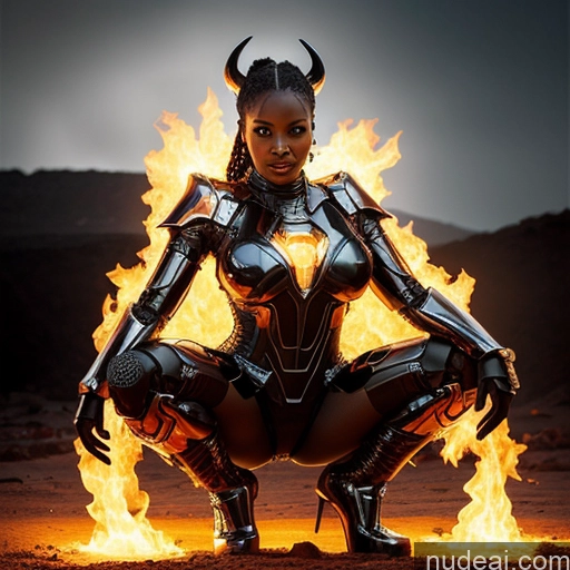 related ai porn images free for Hell Devil Diamond Jewelry Cyborg Perfect Boobs Perfect Body Happy Straight African Front View Squatting Sci-fi Armor Transparent