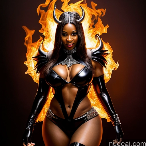 related ai porn images free for Hell Devil Diamond Jewelry Cyborg Perfect Boobs Perfect Body Happy Straight African Front View Transparent Cleavage