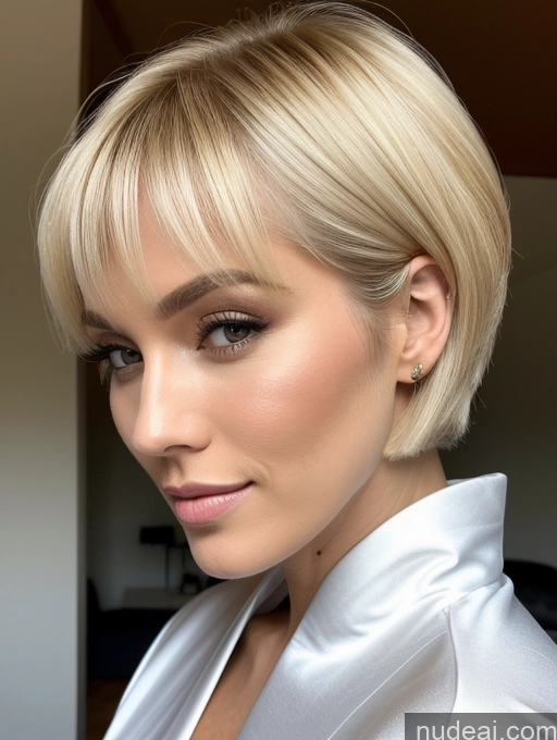 related ai porn images free for Miss Universe Model Skinny Kimono Blonde 20s White Short Hair