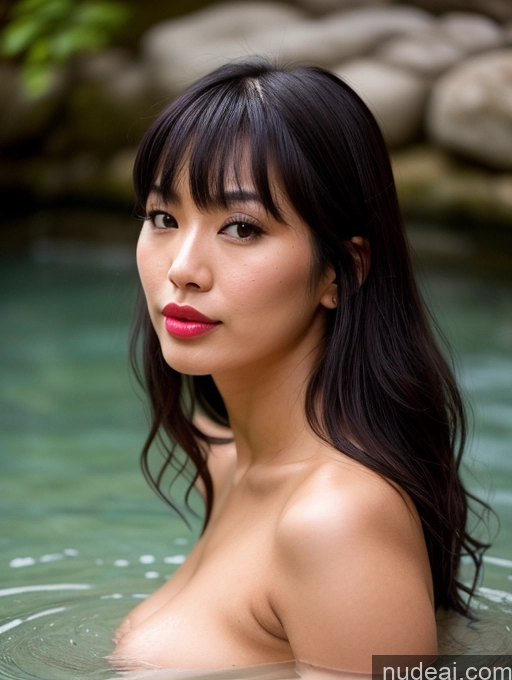 related ai porn images free for 30s Perfect Boobs Beautiful Lipstick Perfect Body Pubic Hair Pouting Lips Black Hair Bangs Japanese Onsen Nude