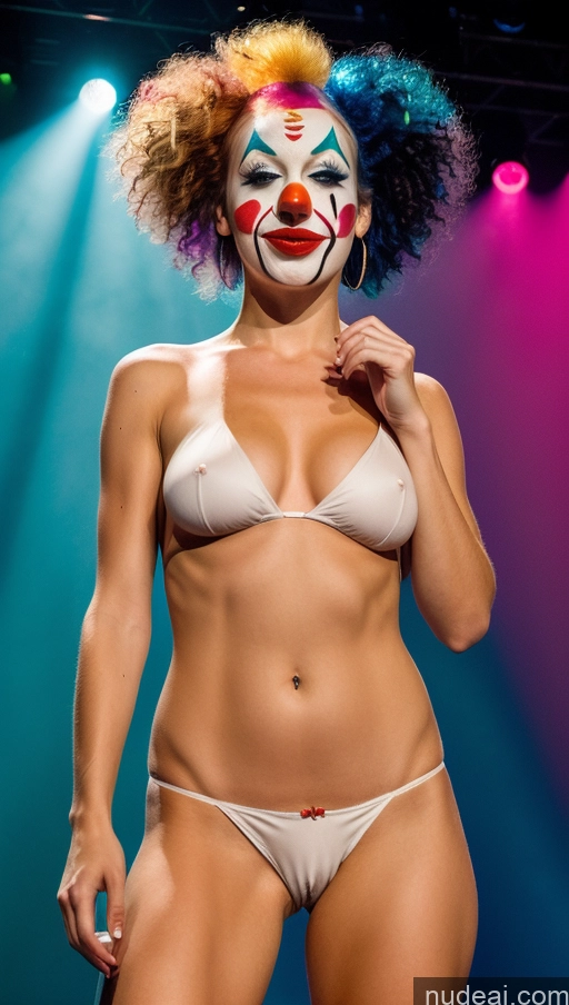 related ai porn images free for Woman One White Stage Clown Partially Nude