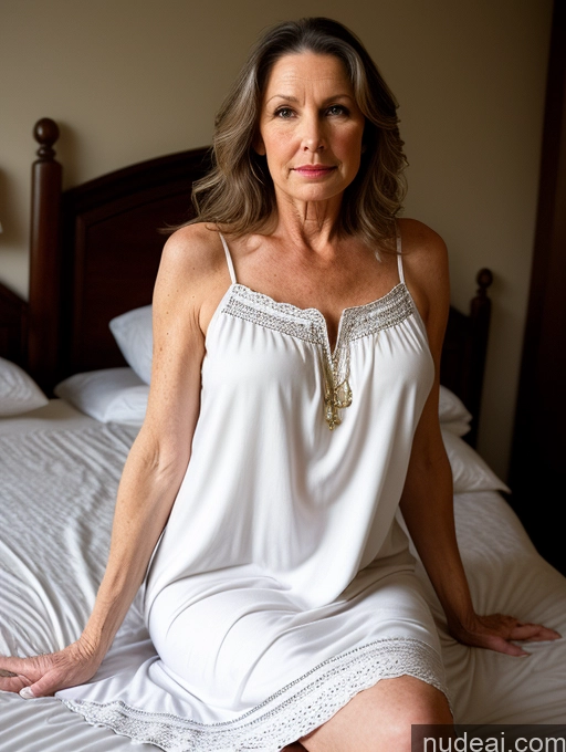 related ai porn images free for Fairer Skin Beautiful Thick Seductive Dark Lighting Bedroom 60s Skinny One Milf Nightgown Western Detailed Brunette Long Hair Tunic Traditional White