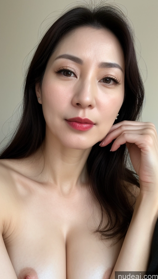 related ai porn images free for Woman One Beautiful Lipstick Fairer Skin Korean Close-up View 40s Black Hair Small Tits