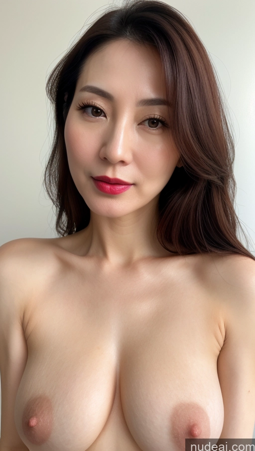 related ai porn images free for Woman One Beautiful Lipstick Fairer Skin Korean Close-up View Perfect Boobs Brunette 40s