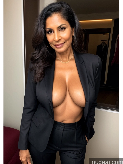 related ai porn images free for Milf Perfect Boobs Beautiful Perfect Body Dark Skin 70s Indian Bra Jacket Professor Secretary Stylish Suit Dark Lighting Detailed Busty Topless Party