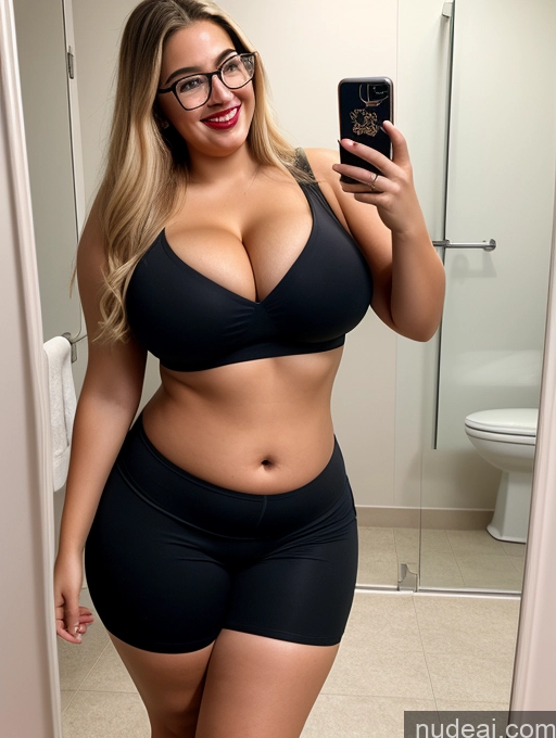 related ai porn images free for Woman Busty Huge Boobs Glasses Beautiful Big Ass Thick Chubby Fat Big Hips Short 18 Happy Blonde Long Hair Latina Mirror Selfie Bathroom Crop Top Lipstick