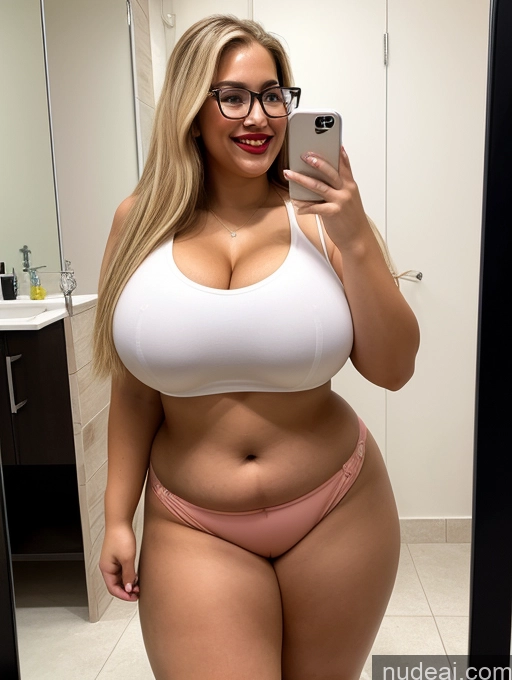 related ai porn images free for Busty Huge Boobs Glasses Beautiful Big Ass Thick Chubby Big Hips Short 18 Happy Blonde Long Hair Latina Mirror Selfie Bathroom Crop Top Lipstick Model Simple