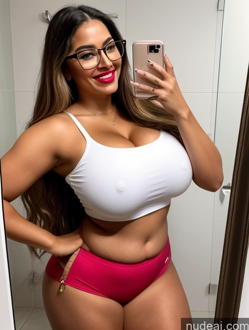 related ai porn images free for Busty Huge Boobs Glasses Beautiful Big Ass Thick Chubby Big Hips Short Happy Blonde Long Hair Latina Mirror Selfie Bathroom Crop Top Lipstick Detailed Miss Universe Model 40s
