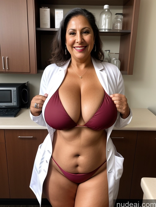 related ai porn images free for One Busty Huge Boobs Thick Tanned Skin Microkini Thong Front View Laughing Latina 70s Lab Coat Professor Vampire