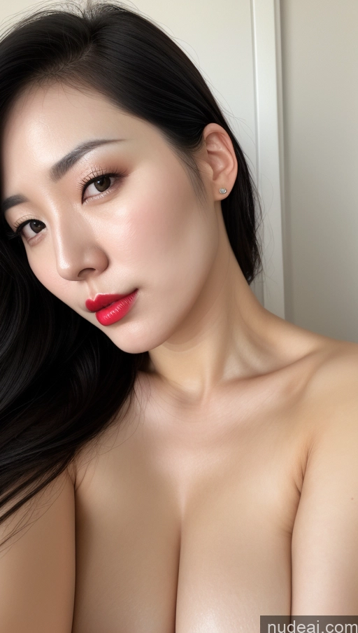 related ai porn images free for Woman One Perfect Boobs Beautiful Lipstick Fairer Skin Korean Close-up View 30s Black Hair Slicked