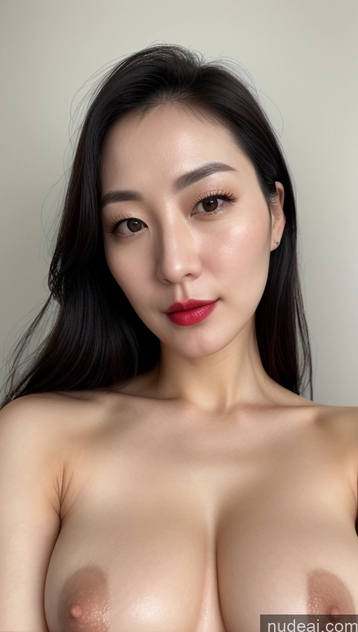 related ai porn images free for Woman One Perfect Boobs Beautiful Lipstick Fairer Skin Korean Close-up View 30s Black Hair Slicked