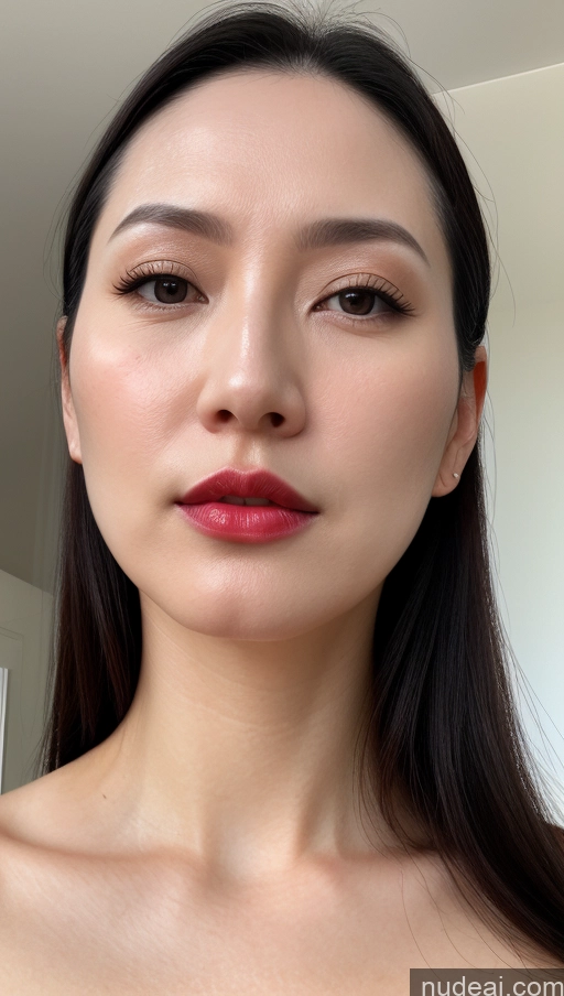 related ai porn images free for Woman One Perfect Boobs Lipstick Fairer Skin Korean Close-up View 30s Black Hair Slicked