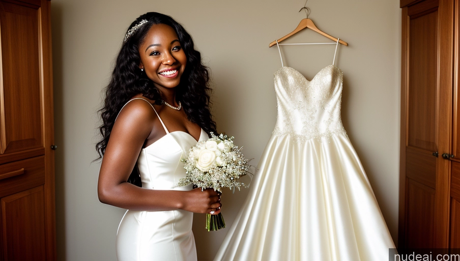 related ai porn images free for Woman One Small Tits Small Ass Thick 20s Dark Skin Happy Long Hair Black Film Photo Front View Wedding