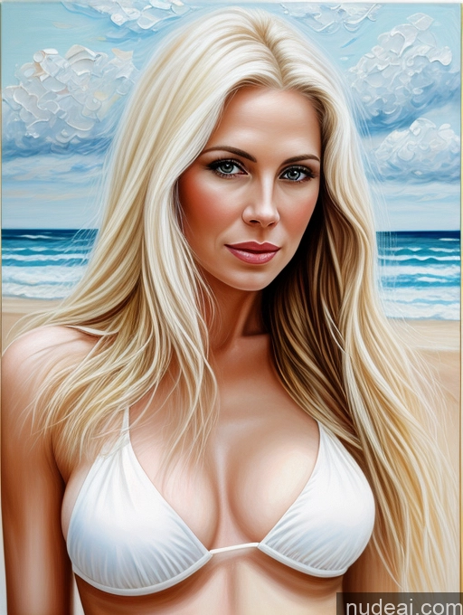 related ai porn images free for Woman 50s Blonde Long Hair Painting Bikini Fairer Skin