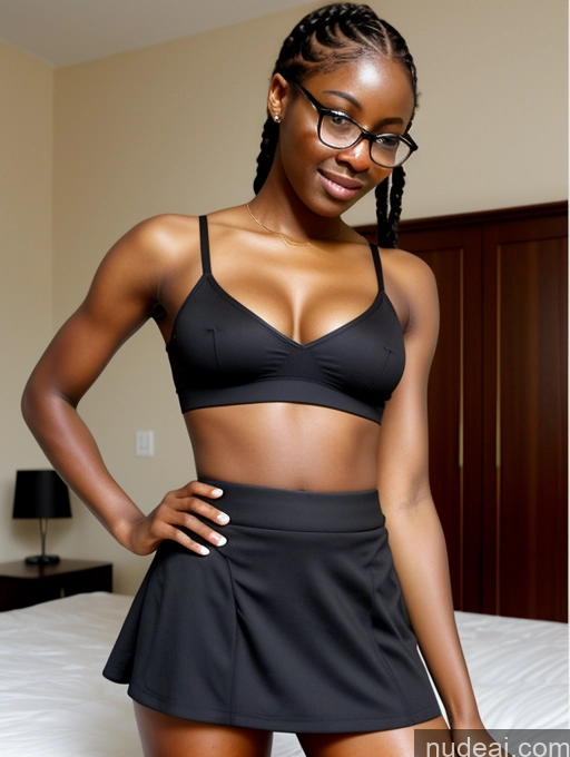 related ai porn images free for Model One Beautiful Glasses Big Ass Short Dark Skin Perfect Body 18 Black Hair Braided African Perfect Boobs Seductive Bedroom Bending Over Micro Skirt Mini Skirt Sports Bra Close-up View