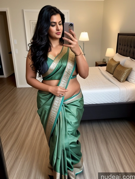 related ai porn images free for One Woman Chubby 30s Black Hair Messy Indian Mirror Selfie Bedroom Sari Seductive