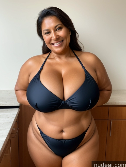 related ai porn images free for One Busty Huge Boobs Thick Tanned Skin 60s Native American Laughing Front View Maid Microkini Thong