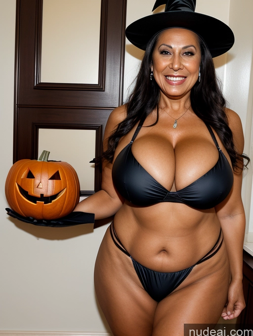 related ai porn images free for One Busty Huge Boobs Thick Tanned Skin Front View Microkini Thong Laughing Native American Witch Halloween 70s Maid