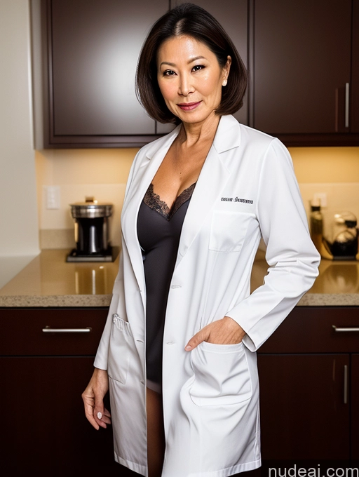 related ai porn images free for Milf Two Busty Perfect Boobs Beautiful Perfect Body 70s Bobcut Kitchen Bra Doctor Lab Coat Stylish Suit Detailed Sexy Face Partially Nude Jacket Japanese Dark Lighting