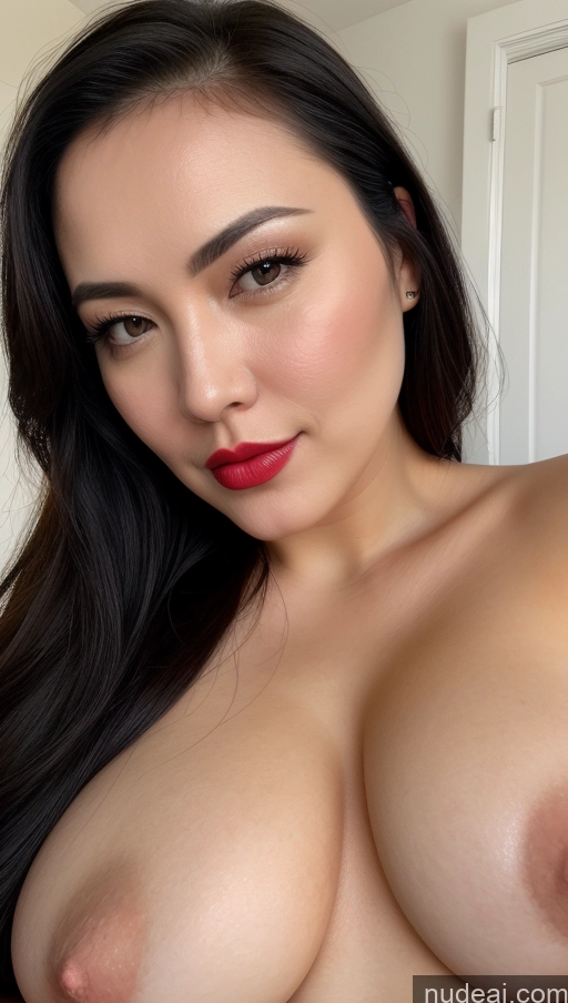 related ai porn images free for One Beautiful Lipstick Fairer Skin Filipina 30s Perfect Boobs Busty Thick Black Hair Woman Close-up View