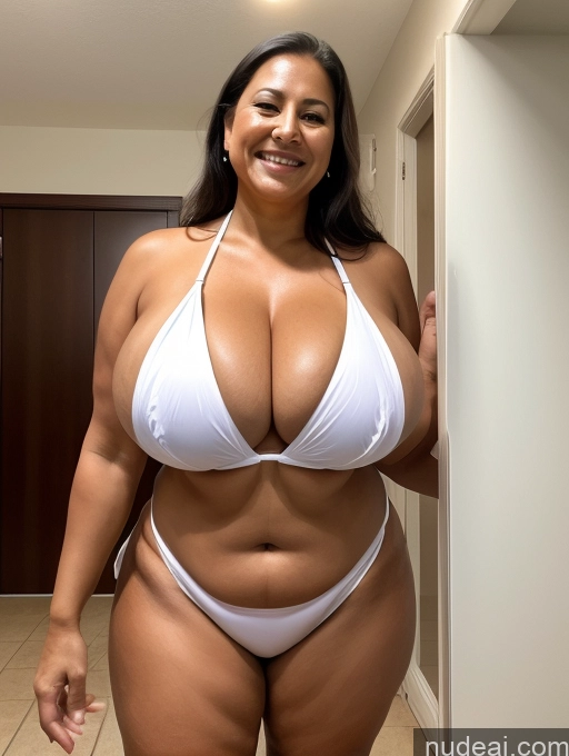 related ai porn images free for One Busty Huge Boobs Thick Tanned Skin 60s Laughing Native American Front View Maid Microkini Thong