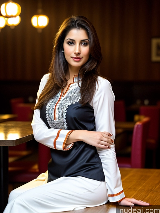 related ai porn images free for Woman One Fairer Skin Perfect Body Skinny Thick Beautiful 20s Seductive Brunette Long Hair Indian Restaurant Front View Casual Blouse Traditional Stylish Dark Lighting Bright Lighting Detailed Salwar