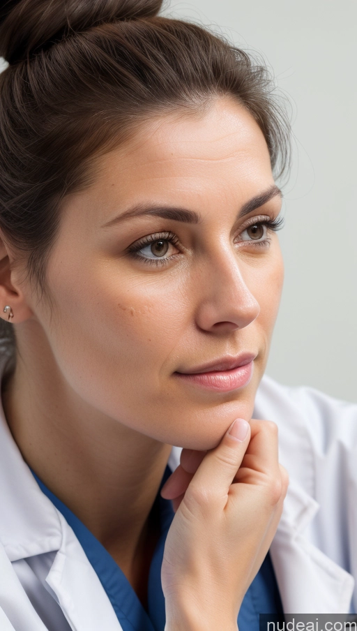 related ai porn images free for Woman One Pubic Hair Doctor Detailed Brunette Hair Bun 30s Skin Detail (beta) French Close-up View Spreading Legs