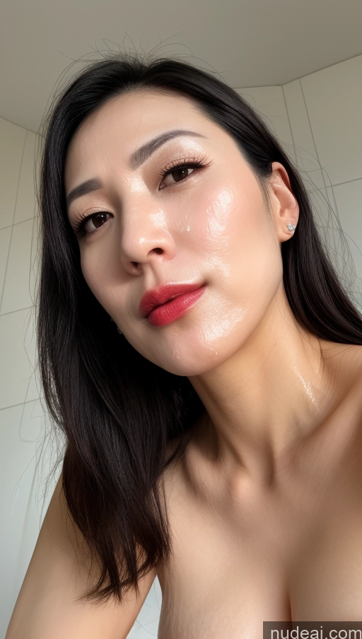 related ai porn images free for Woman One Small Tits Beautiful Lipstick Fairer Skin 40s Black Hair Korean Close-up View Cumshot