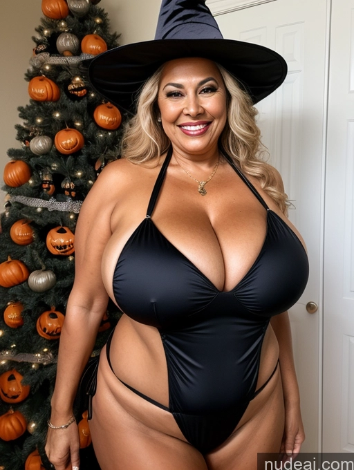 related ai porn images free for One Busty Huge Boobs Thick Tanned Skin Front View Microkini Thong 70s Laughing Brazilian Halloween Witch Lumberjack
